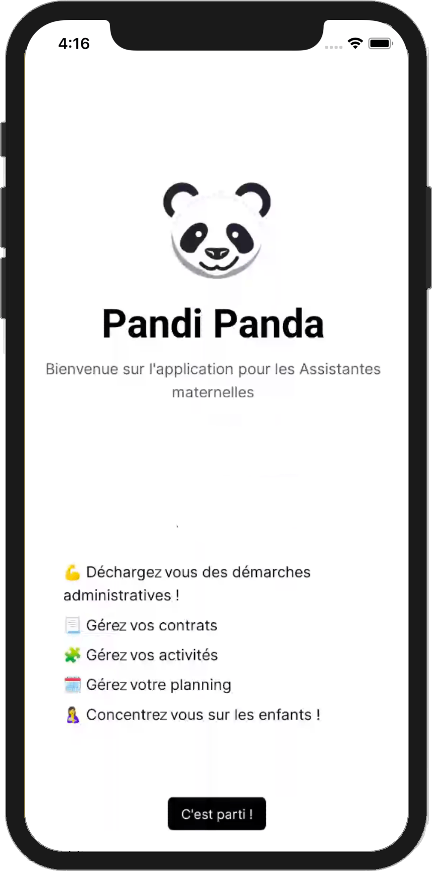 Capture d ecran de l'application